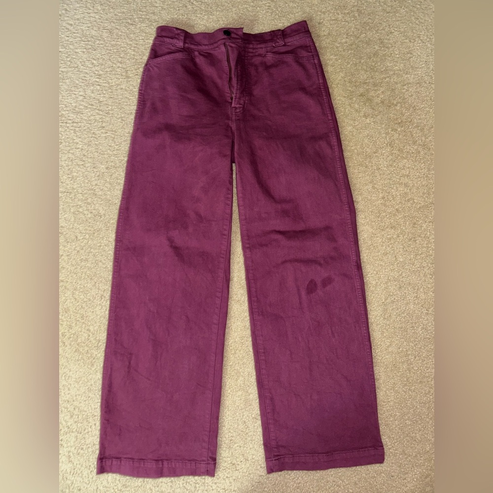 Madewell Berry Wide-Leg Pants